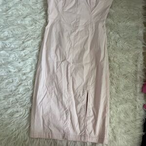 Anthropologie Pink Sweetheart Sheath Midi Dress